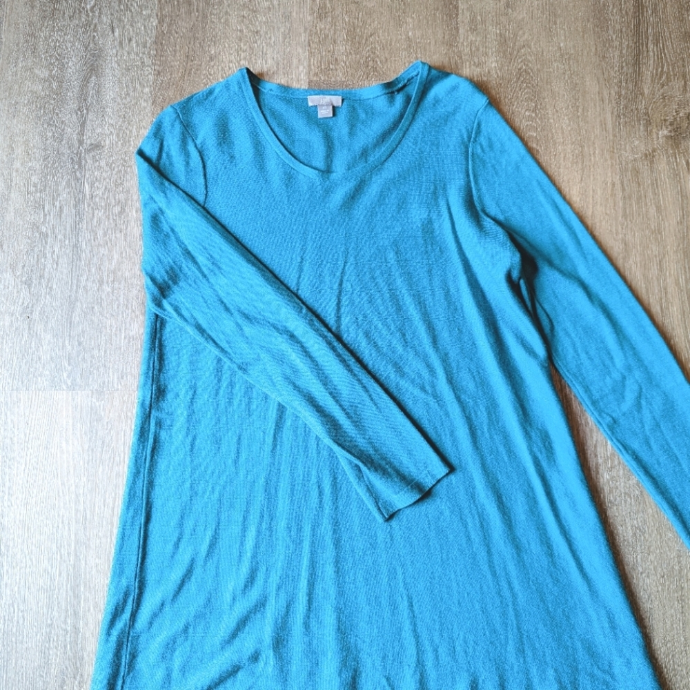 J.Jill XS A Line Silk/Polyester/Cotton Sweater, Teal